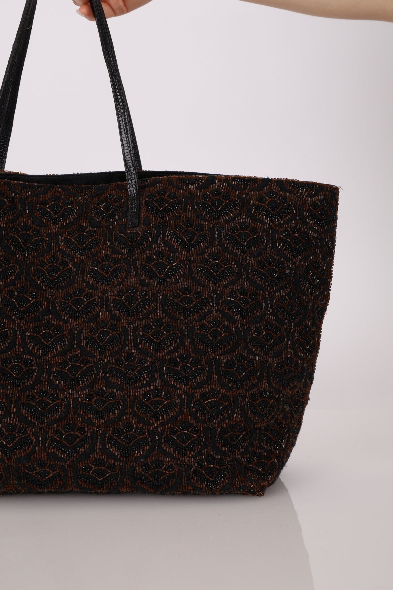 Rare Fendi Lizard Beaded Roll Tote - FashioNica