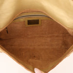 Rare Fendi Metallic Gold Embroidered Whipstitch Zucca Baguette - FashioNica