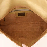 Rare Fendi Metallic Gold Embroidered Whipstitch Zucca Baguette - FashioNica