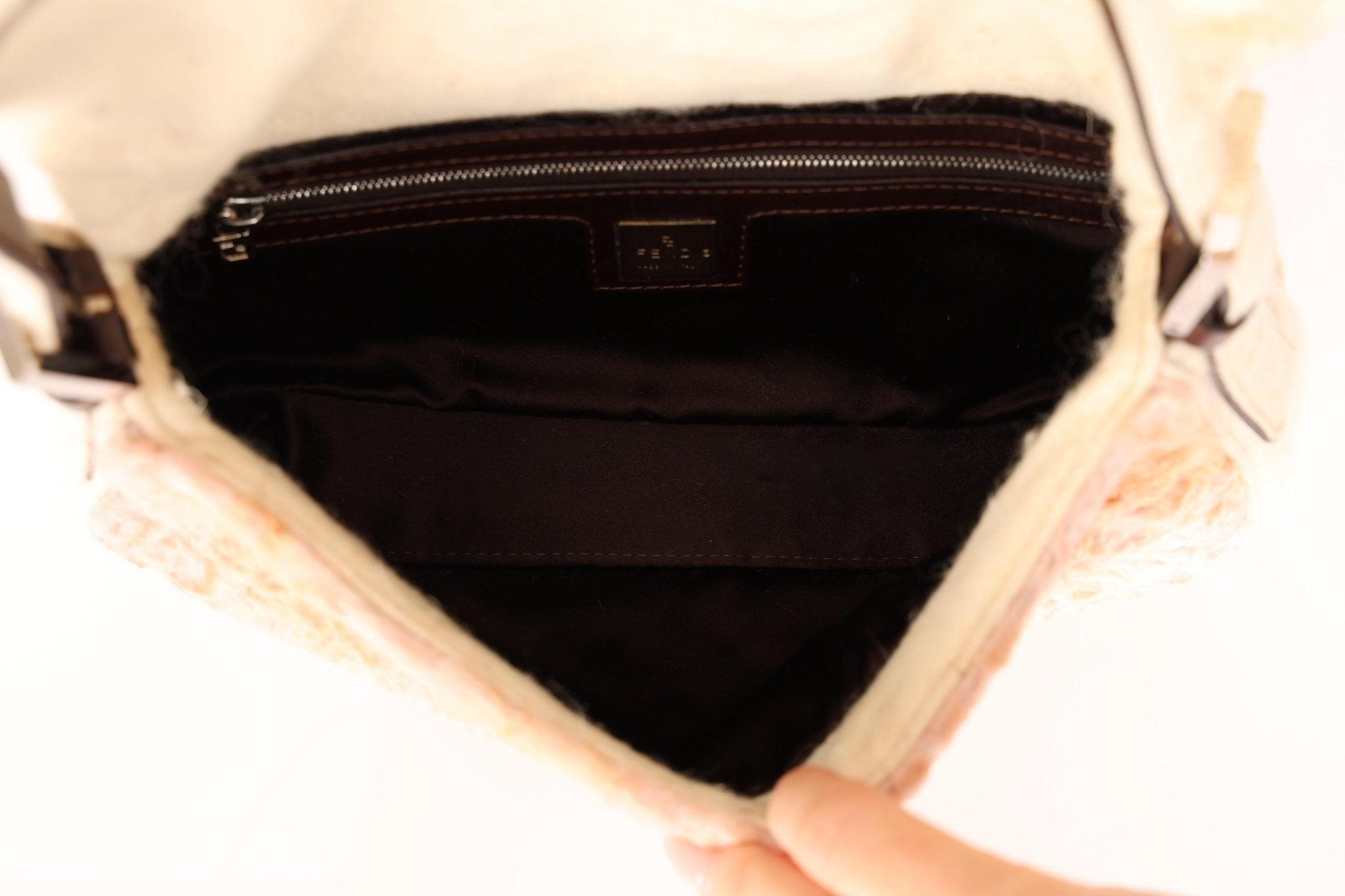 Rare Fendi Persian Lamb and Felt Baguette - FashioNica