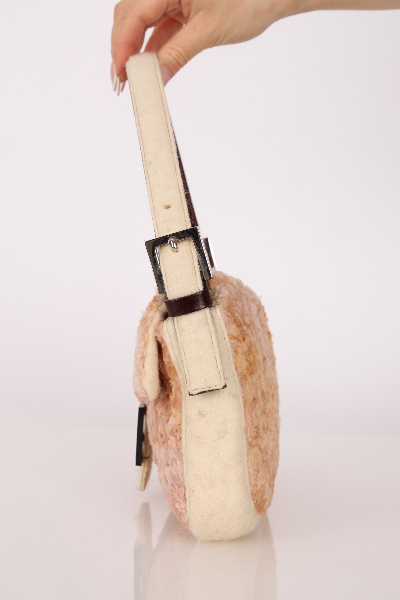 Rare Fendi Persian Lamb and Felt Baguette - FashioNica