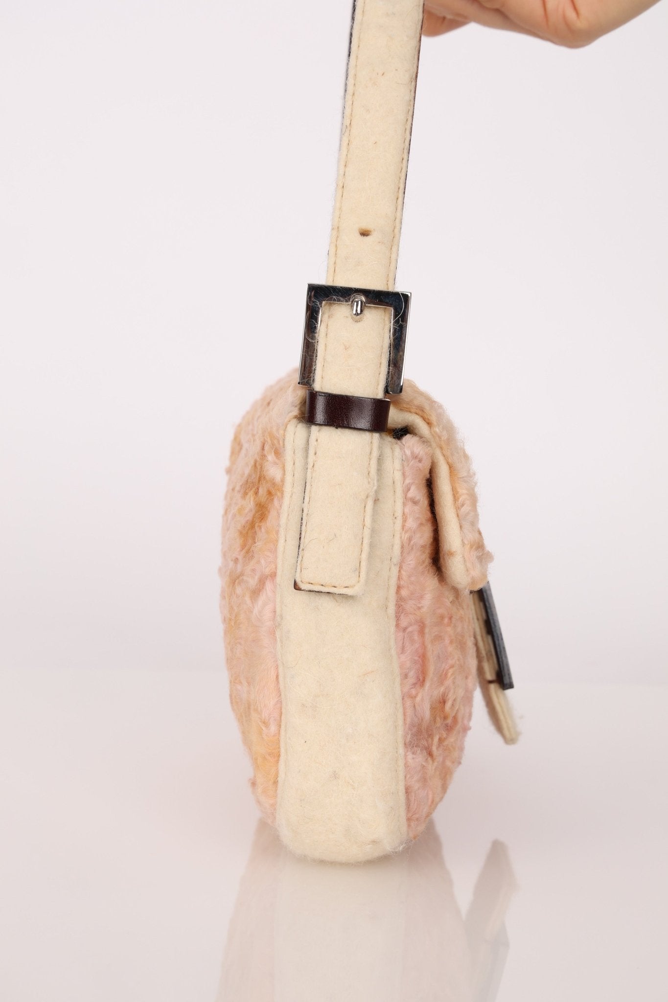 Rare Fendi Persian Lamb and Felt Baguette - FashioNica