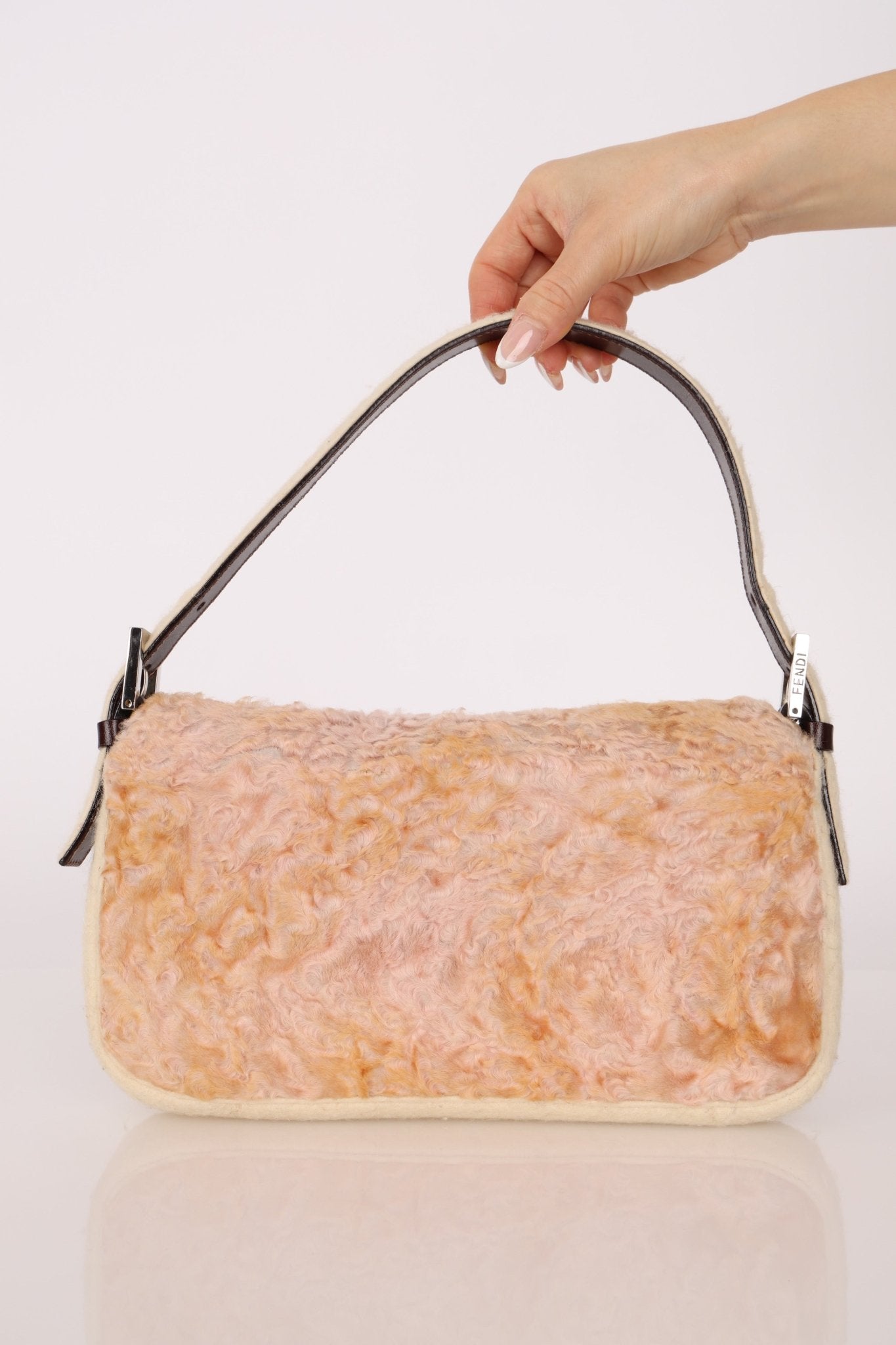 Rare Fendi Persian Lamb and Felt Baguette - FashioNica