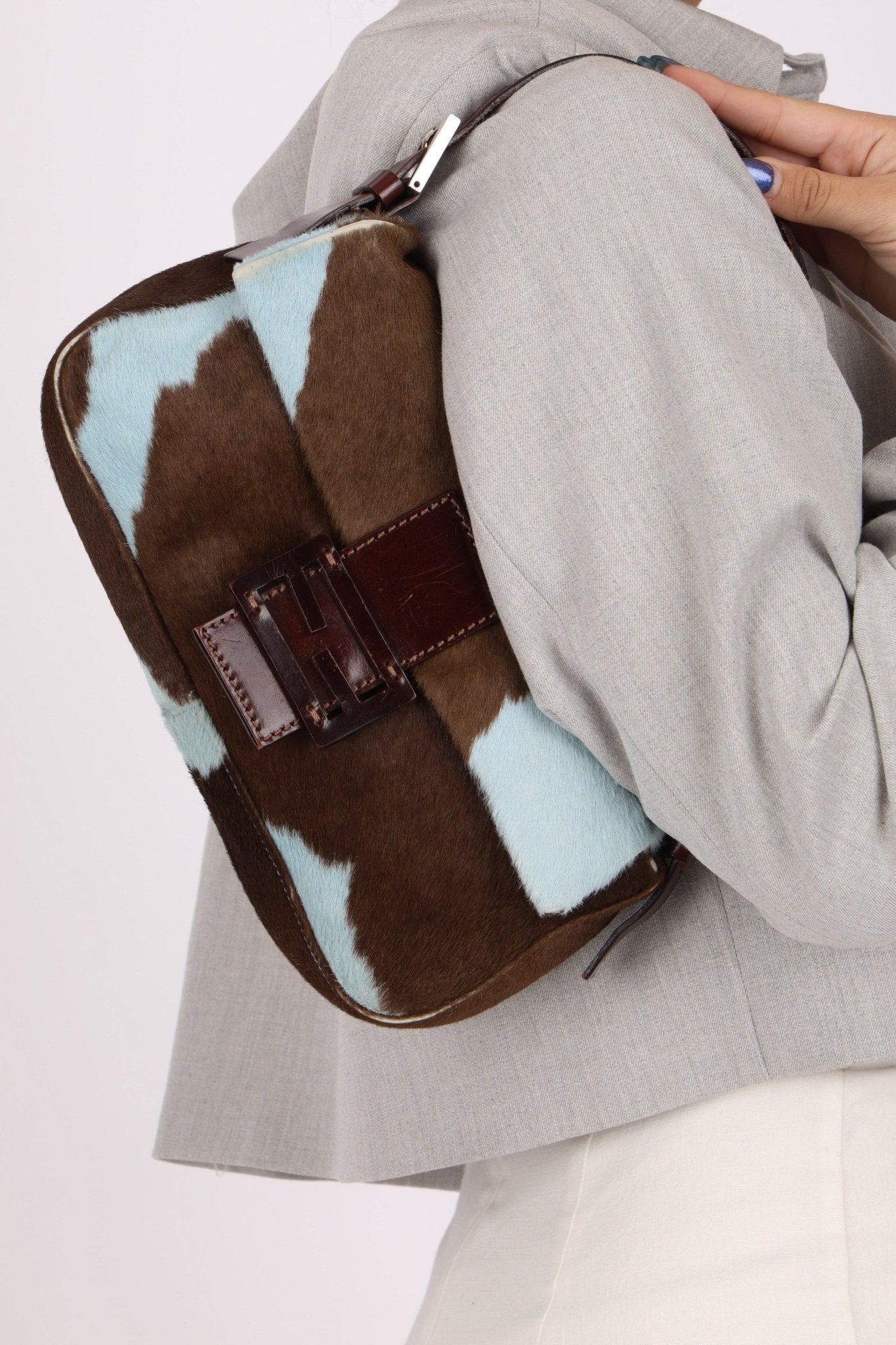 Rare Fendi Ponyhair Cow Print Baguette - FashioNica