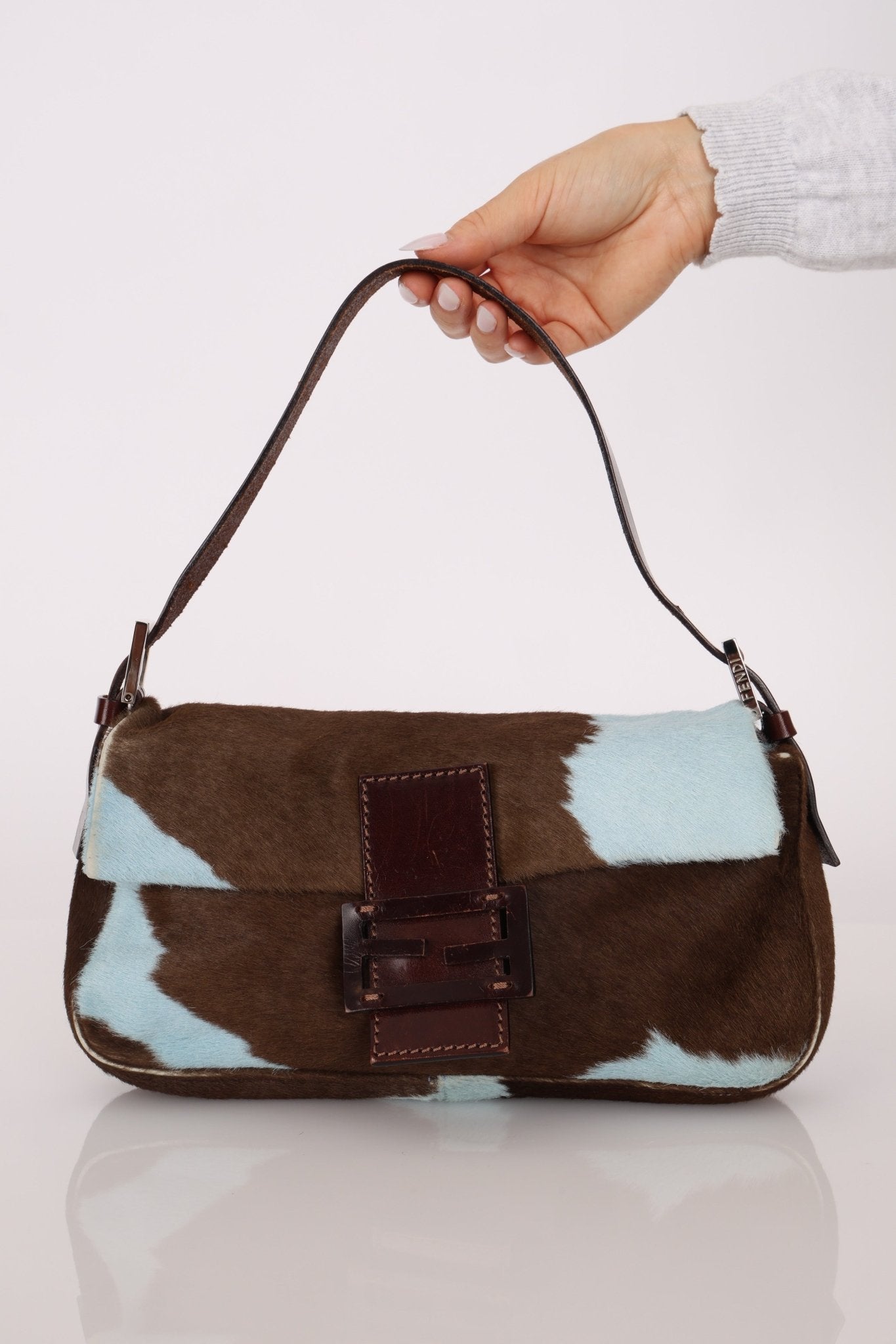 Rare Fendi Ponyhair Cow Print Baguette - FashioNica