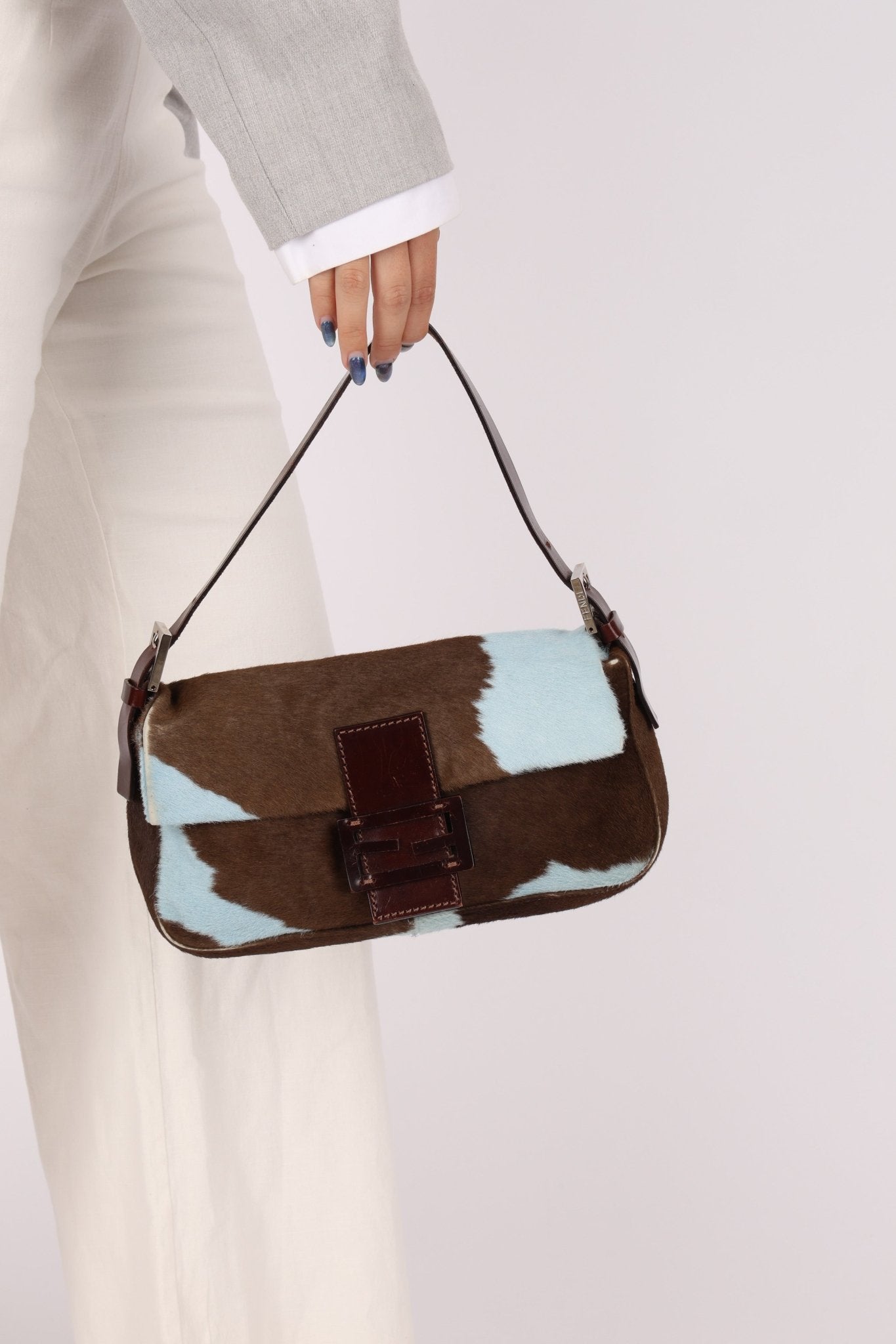 Rare Fendi Ponyhair Cow Print Baguette - FashioNica