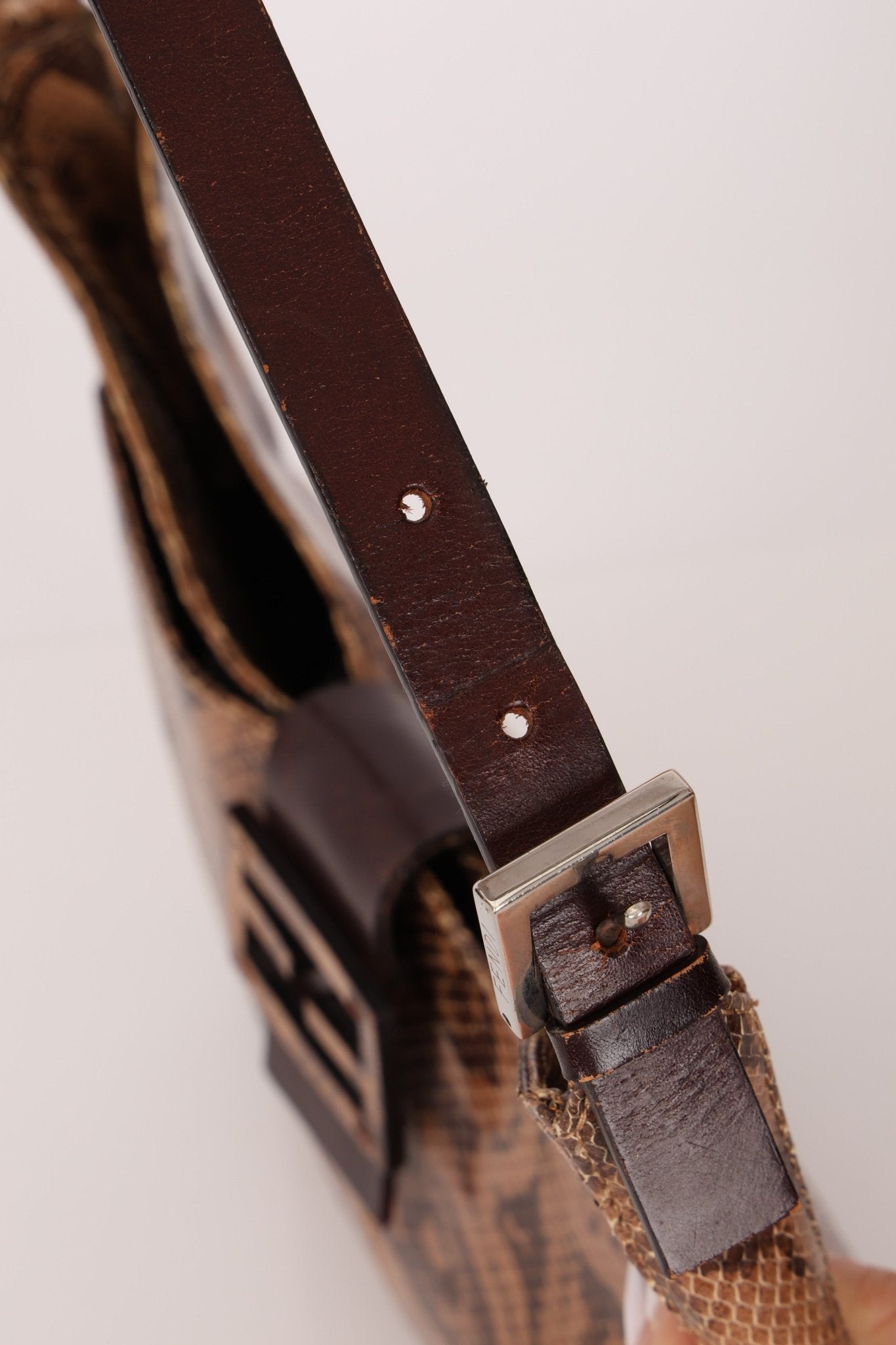 Rare Fendi Python Palmier Shoulder Bag - FashioNica