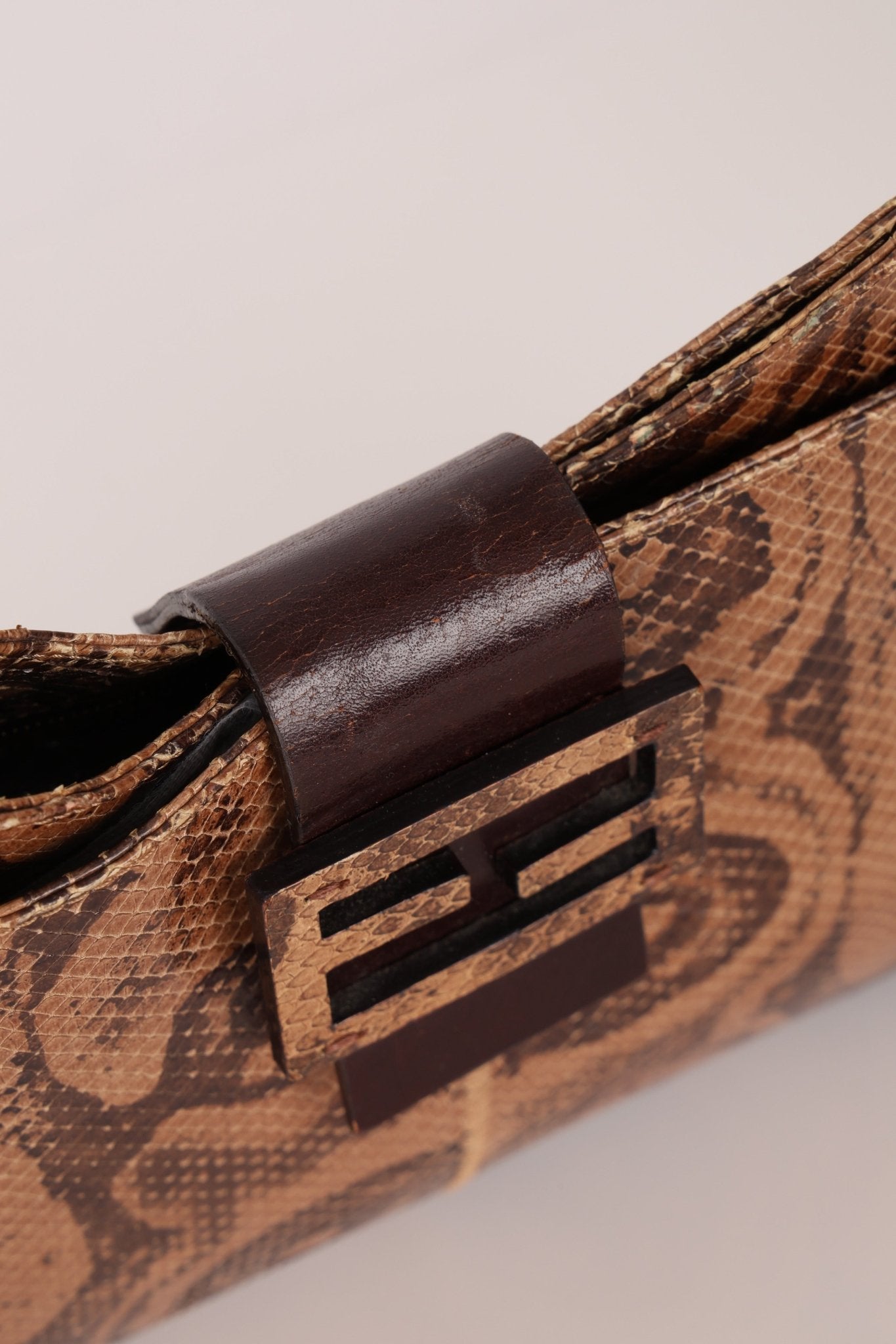 Rare Fendi Python Palmier Shoulder Bag - FashioNica