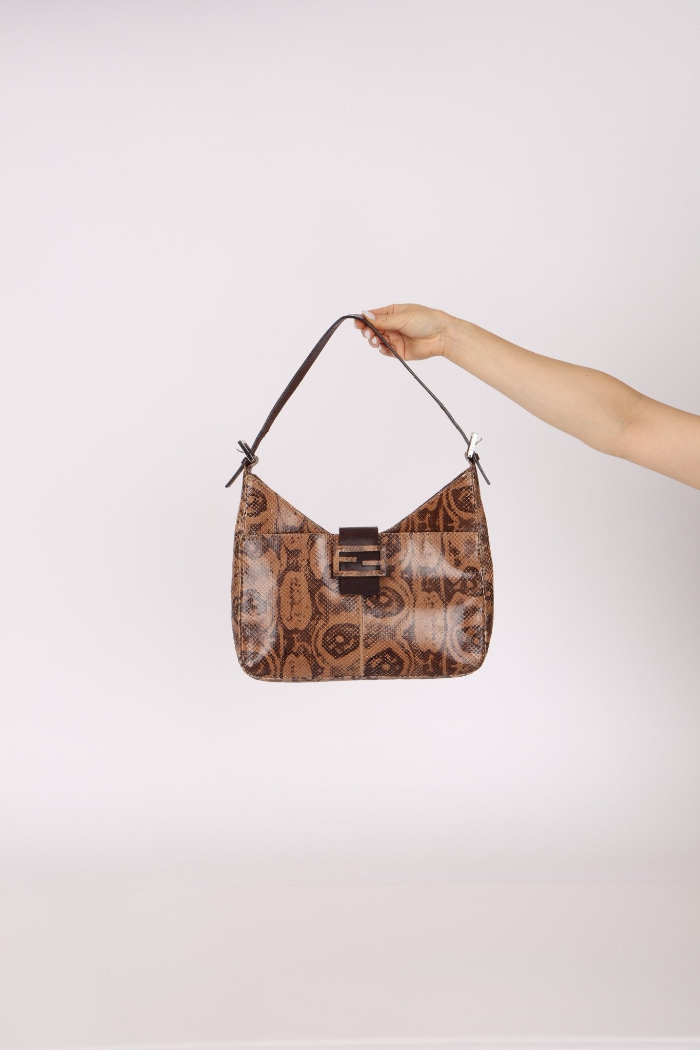 Rare Fendi Python Palmier Shoulder Bag - FashioNica