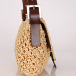Rare Fendi Raffia & Marble Baguette - FashioNica