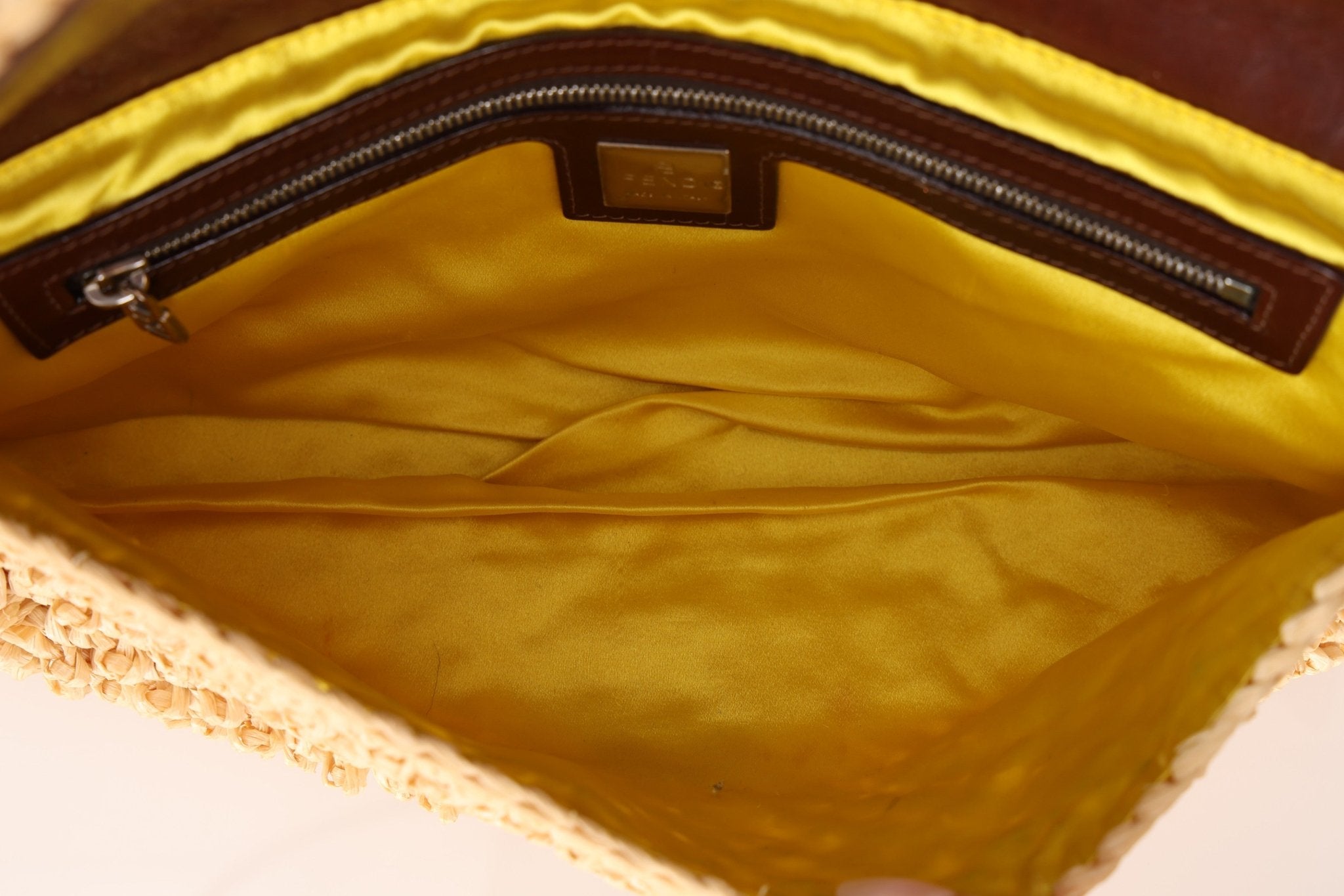 Rare Fendi Raffia & Marble Baguette - FashioNica
