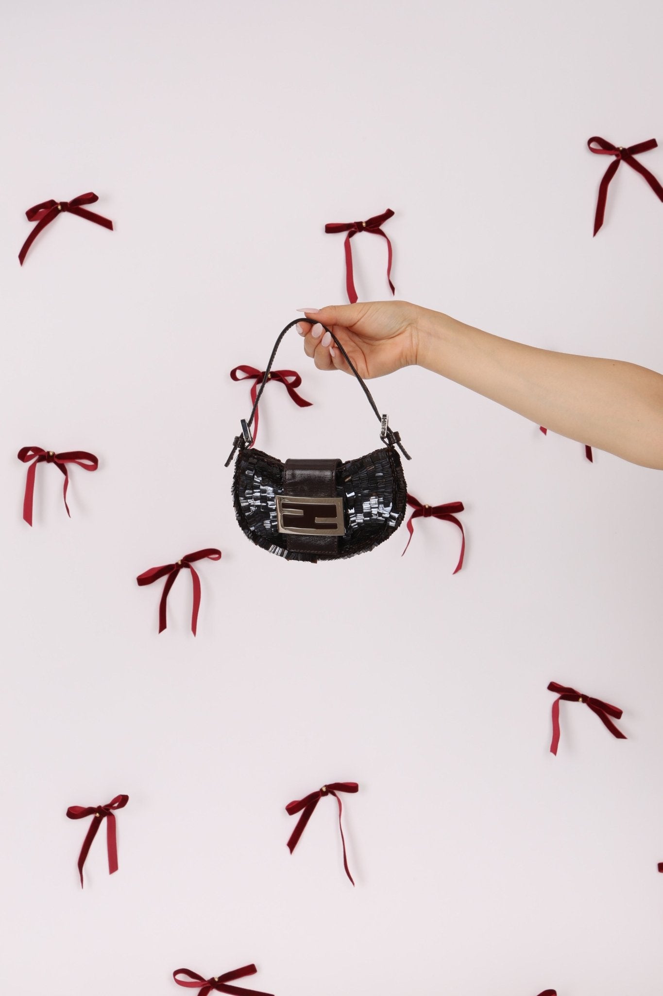 Rare Fendi Sequin Mini Croissant - FashioNica