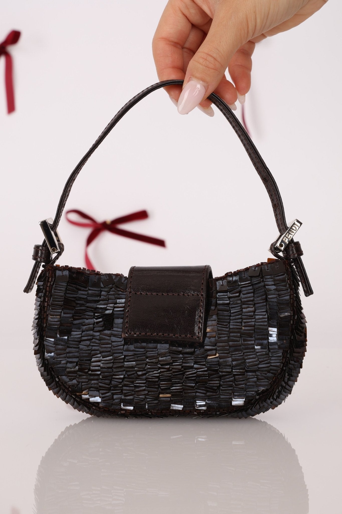 Rare Fendi Sequin Mini Croissant - FashioNica