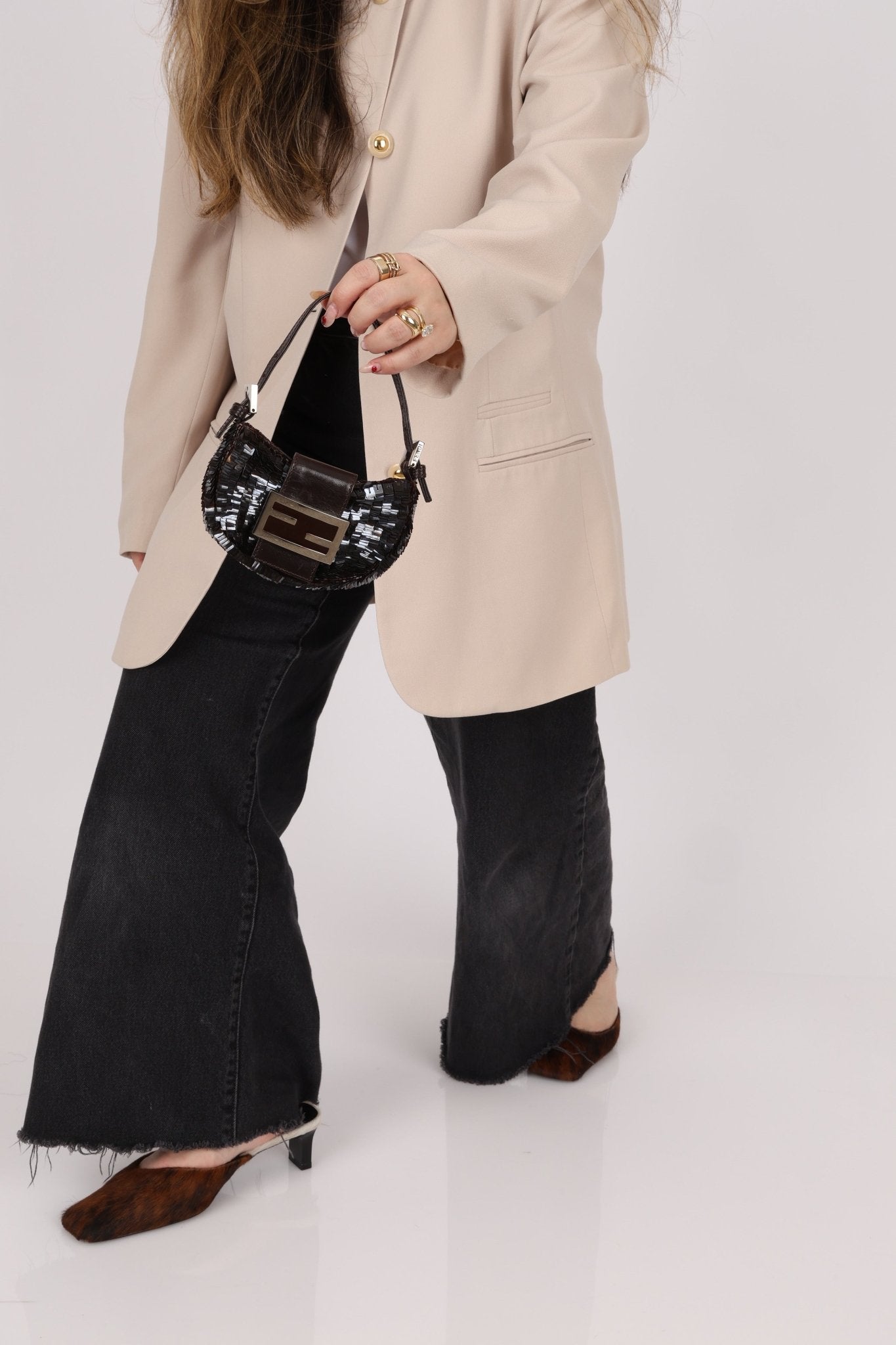 Rare Fendi Sequin Mini Croissant - FashioNica