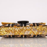 Rare Fendi Sequin Zucca Shearling Baguette - FashioNica