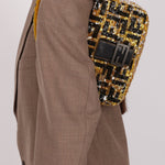 Rare Fendi Sequin Zucca Shearling Baguette - FashioNica