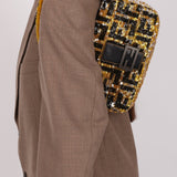 Rare Fendi Sequin Zucca Shearling Baguette - FashioNica