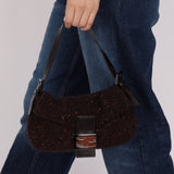 Rare Fendi Speckled Wool Baguette with Granite Stone - FashioNica