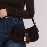 Rare Fendi Speckled Wool Baguette with Granite Stone - FashioNica