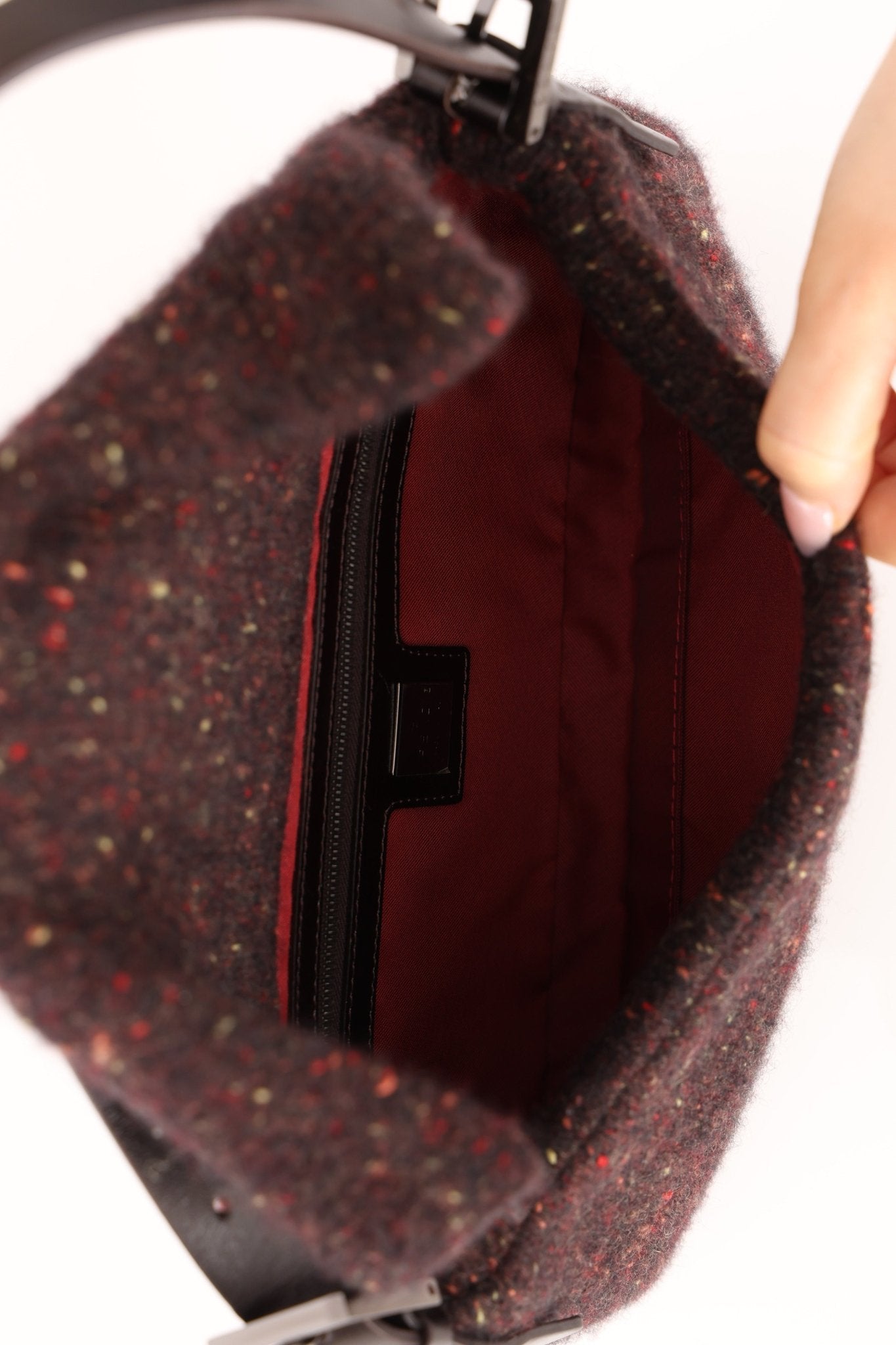 Rare Fendi Speckled Wool Baguette with Granite Stone - FashioNica