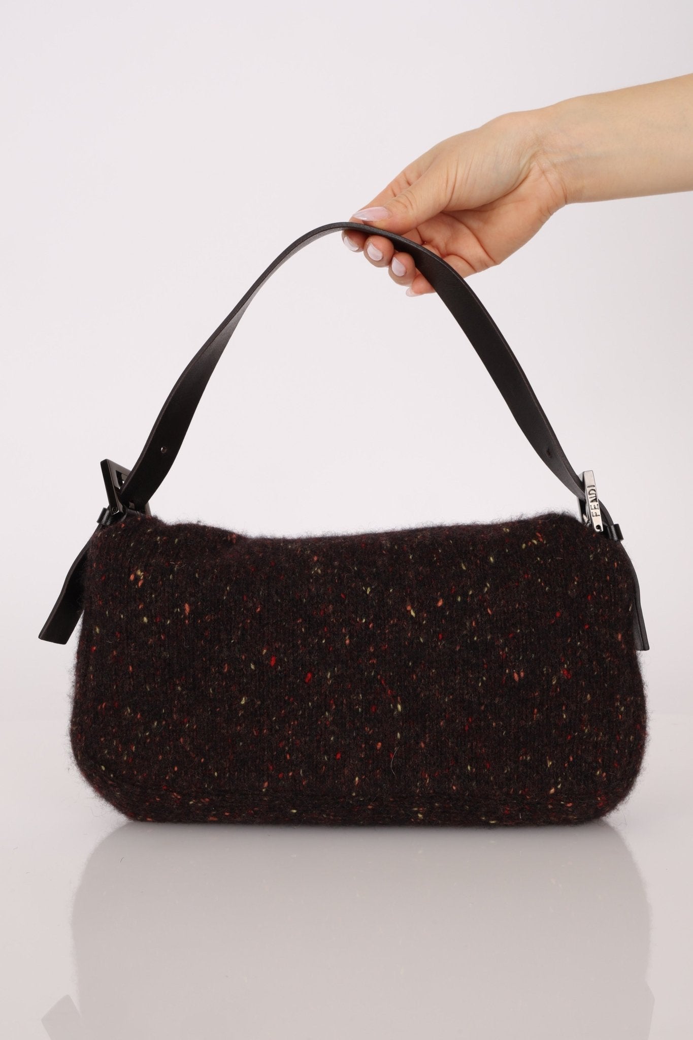 Rare Fendi Speckled Wool Baguette with Granite Stone - FashioNica