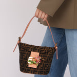Rare Fendi Zucca Crystal Orchid Bucket Bag - FashioNica