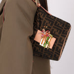 Rare Fendi Zucca Crystal Orchid Bucket Bag - FashioNica