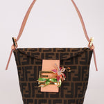 Rare Fendi Zucca Crystal Orchid Bucket Bag - FashioNica