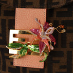 Rare Fendi Zucca Crystal Orchid Bucket Bag - FashioNica