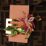 Rare Fendi Zucca Crystal Orchid Bucket Bag - FashioNica