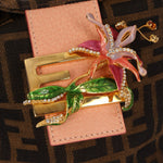 Rare Fendi Zucca Crystal Orchid Bucket Bag - FashioNica