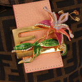Rare Fendi Zucca Crystal Orchid Bucket Bag - FashioNica