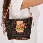 Rare Fendi Zucca Crystal Orchid Bucket Bag - FashioNica