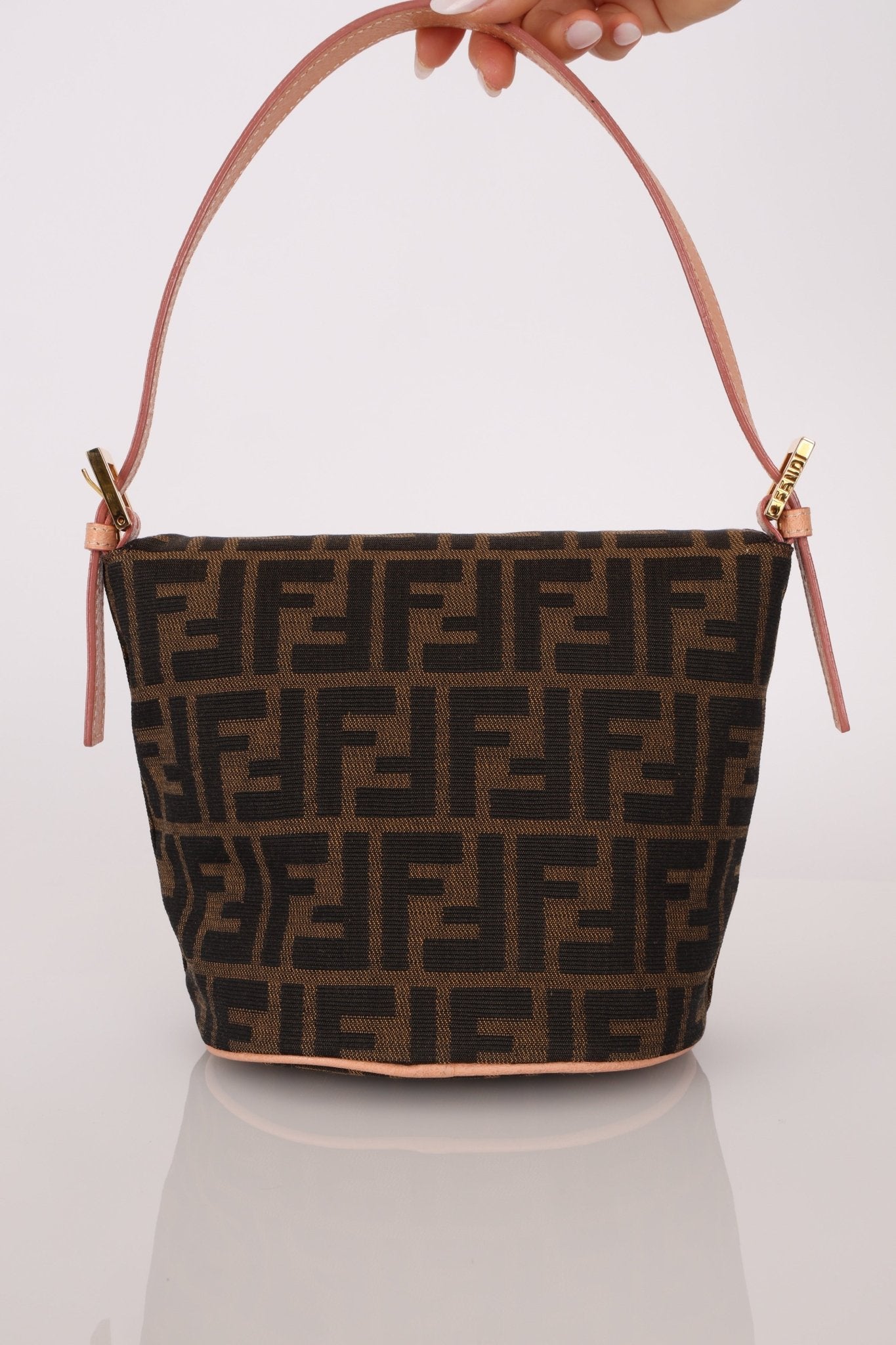 Rare Fendi Zucca Crystal Orchid Bucket Bag - FashioNica