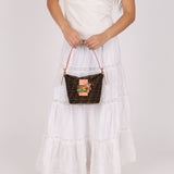 Rare Fendi Zucca Crystal Orchid Bucket Bag - FashioNica