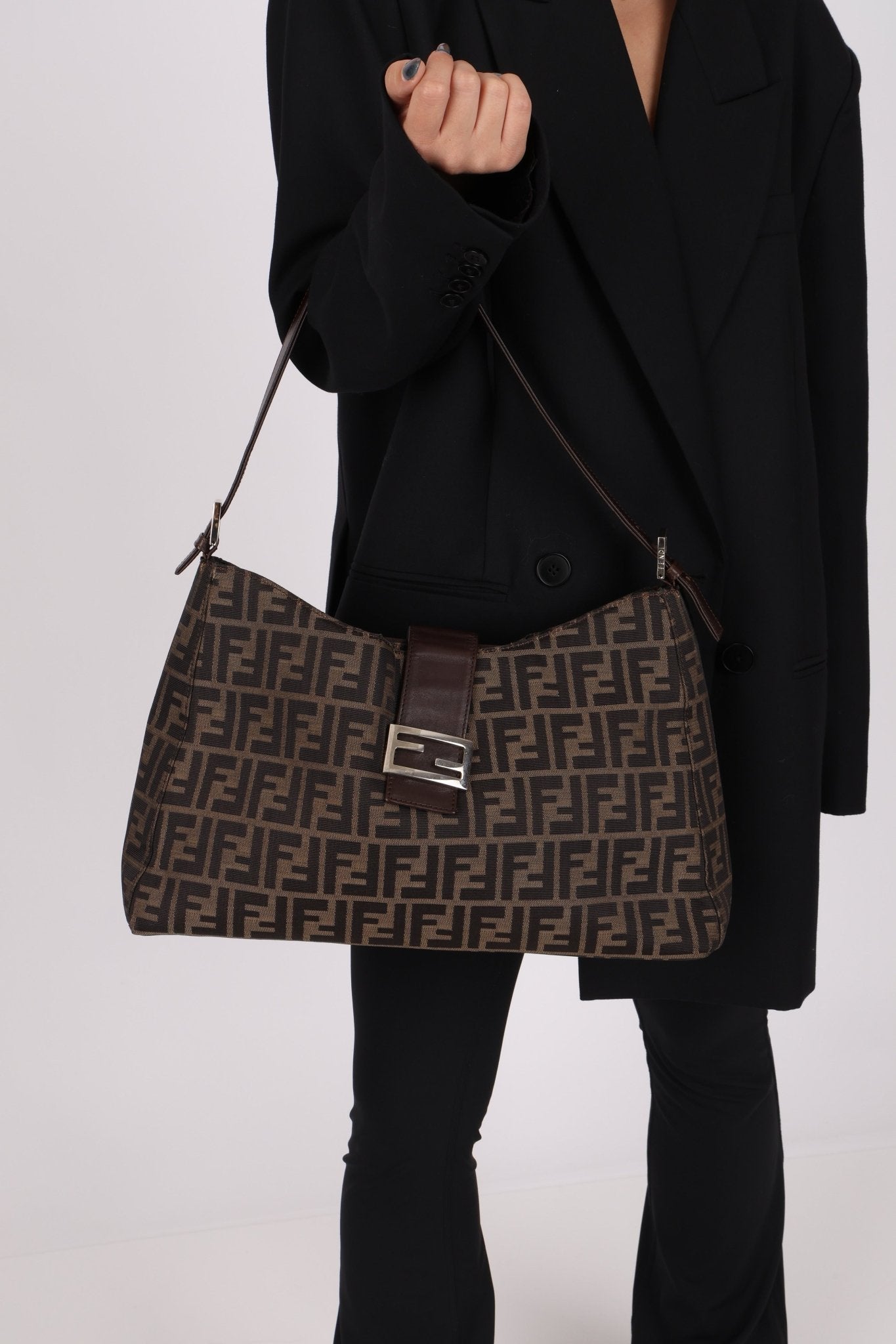 Rare Fendi Zucca Large Shoulder Bag - FashioNica