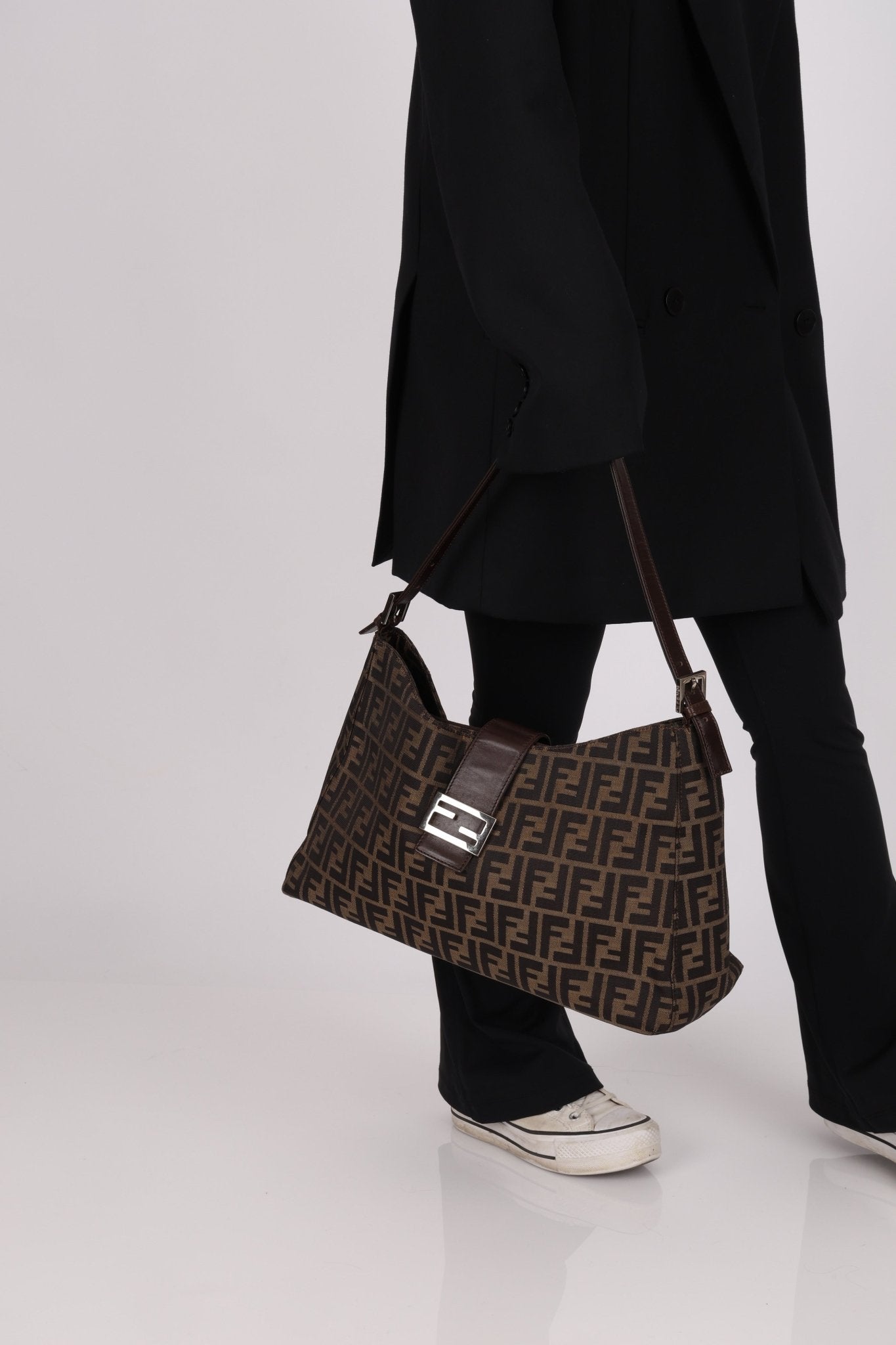 Rare Fendi Zucca Large Shoulder Bag - FashioNica