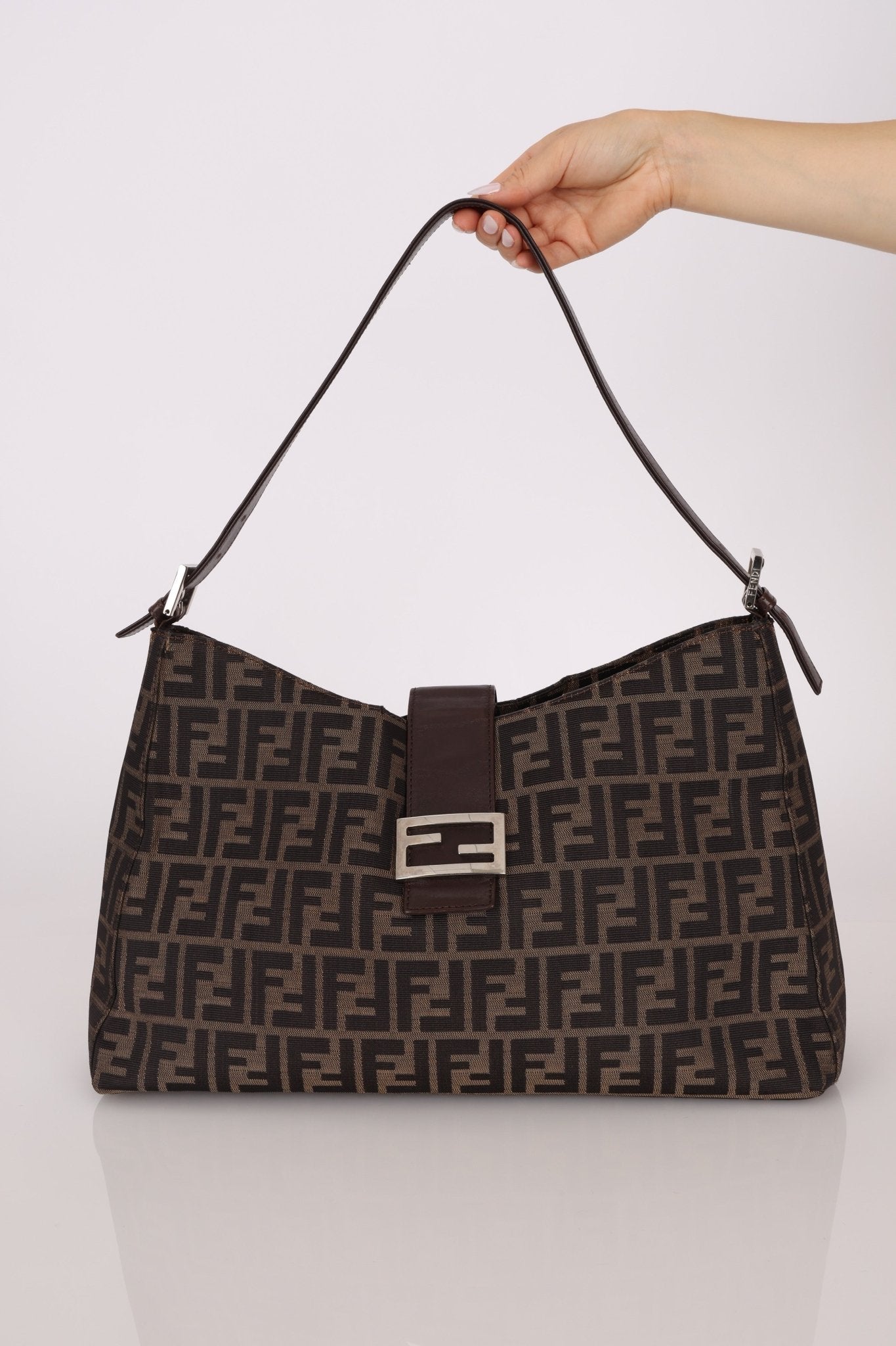 Rare Fendi Zucca Large Shoulder Bag - FashioNica