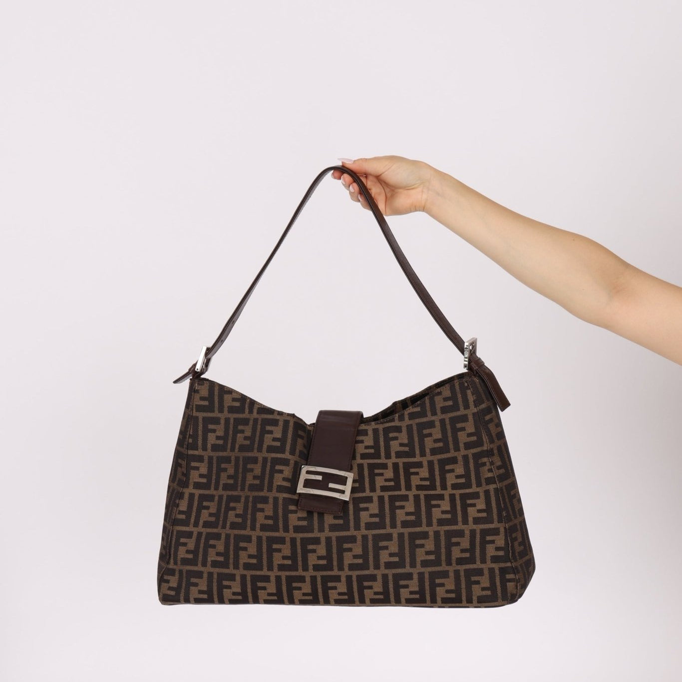 Rare Fendi Zucca Large Shoulder Bag - FashioNica