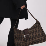 Rare Fendi Zucca Large Shoulder Bag - FashioNica