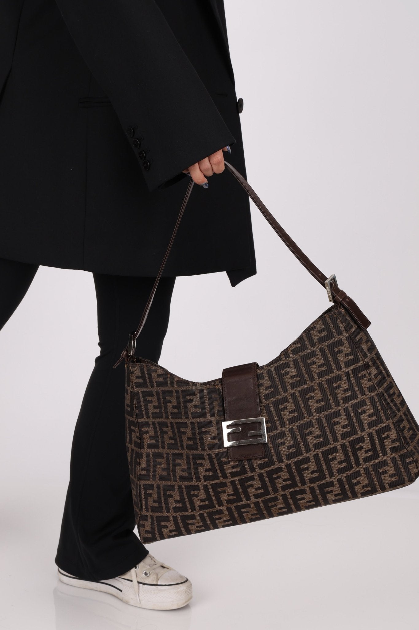 Rare Fendi Zucca Large Shoulder Bag - FashioNica