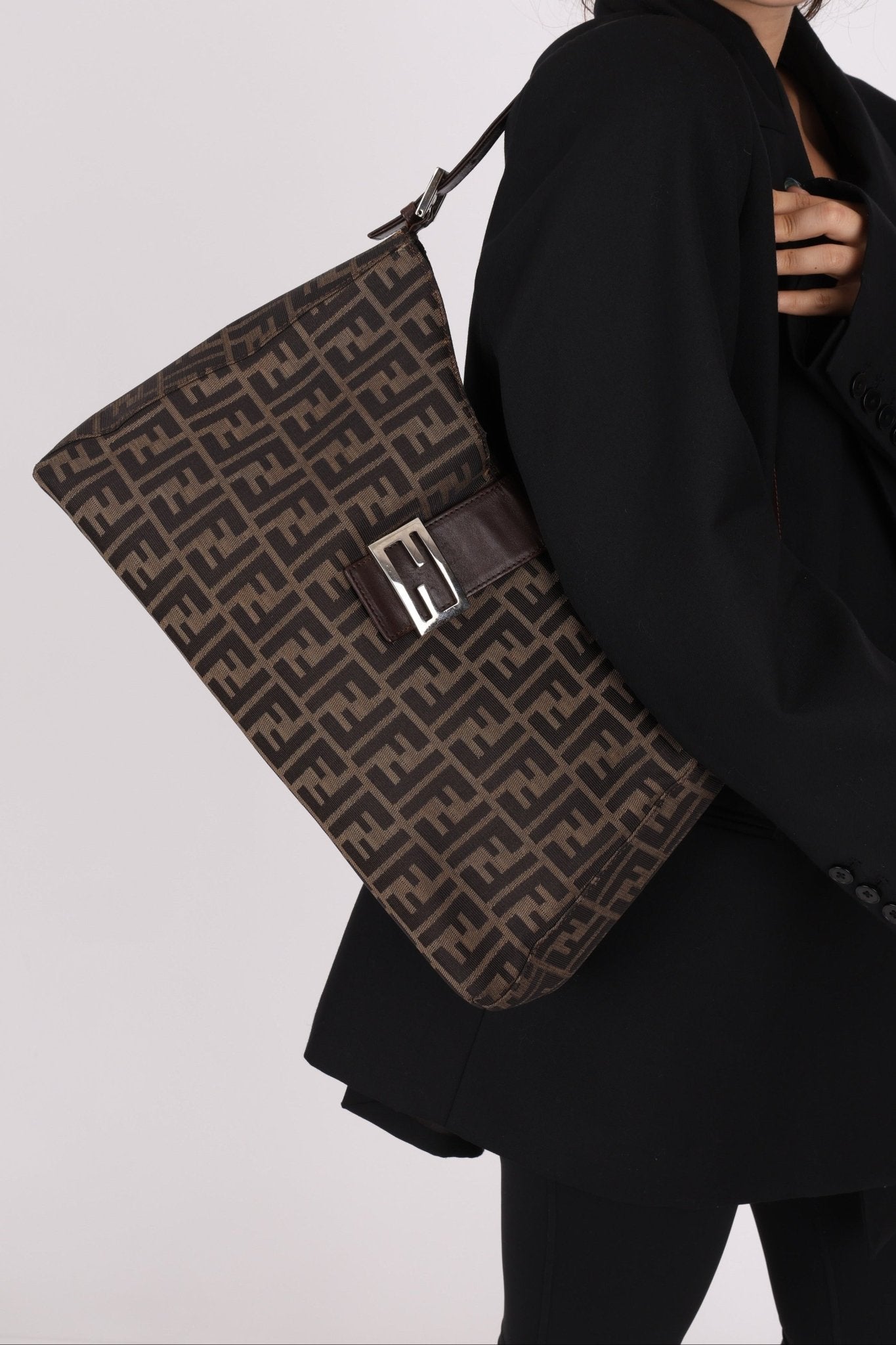 Rare Fendi Zucca Large Shoulder Bag - FashioNica