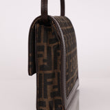 Rare Fendi Zucca Leather - Trimmed Baguette - FashioNica