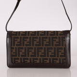 Rare Fendi Zucca Leather - Trimmed Baguette - FashioNica