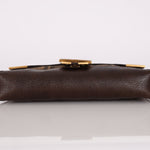 Rare Fendi Zucca Matte GHW Leather Edged Baguette - FashioNica