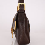 Rare Fendi Zucca Matte GHW Leather Edged Baguette - FashioNica