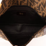 Rare Fendi Zucca Matte GHW Leather Edged Baguette - FashioNica
