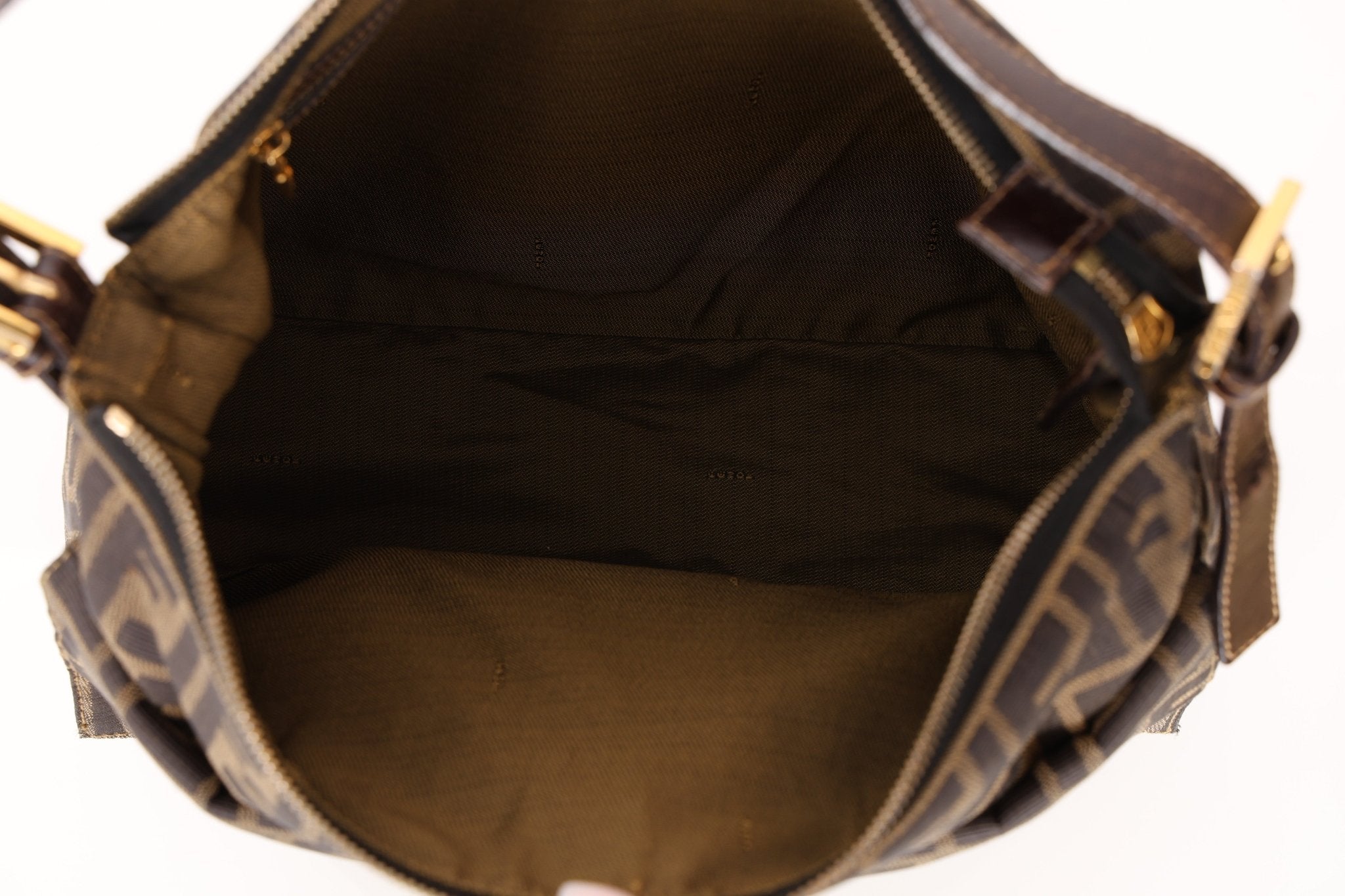 Rare Fendi Zucca Zip Mamma Baguette GHW - FashioNica