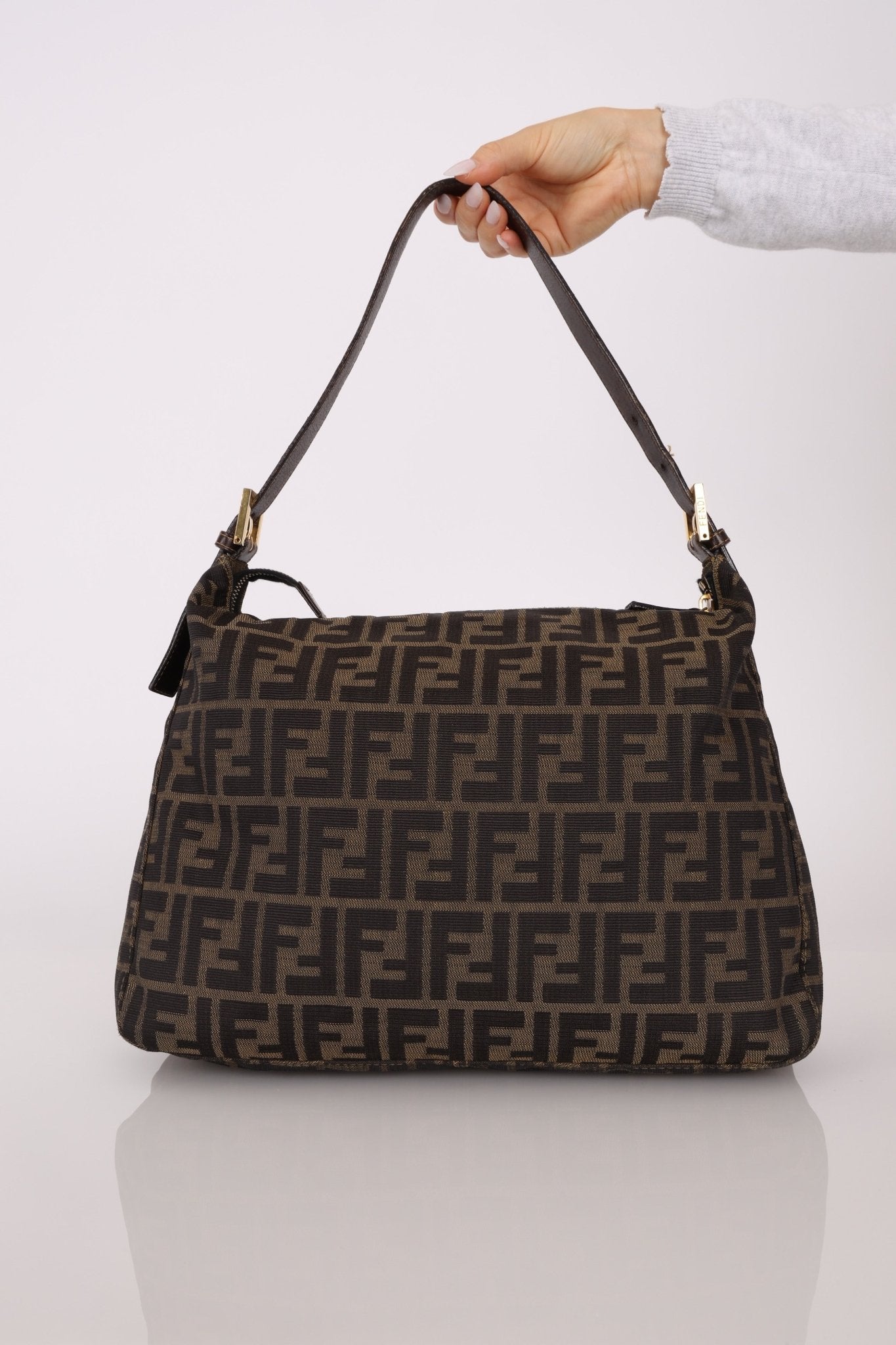 Rare Fendi Zucca Zip Mamma Baguette GHW - FashioNica