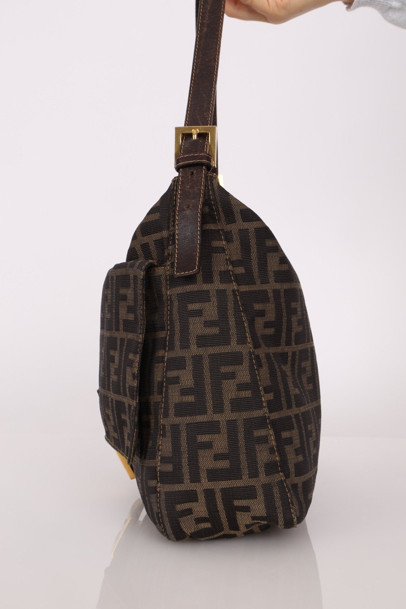 Rare Fendi Zucca Zip Mamma Baguette GHW - FashioNica